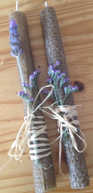 Pure beeswax candles